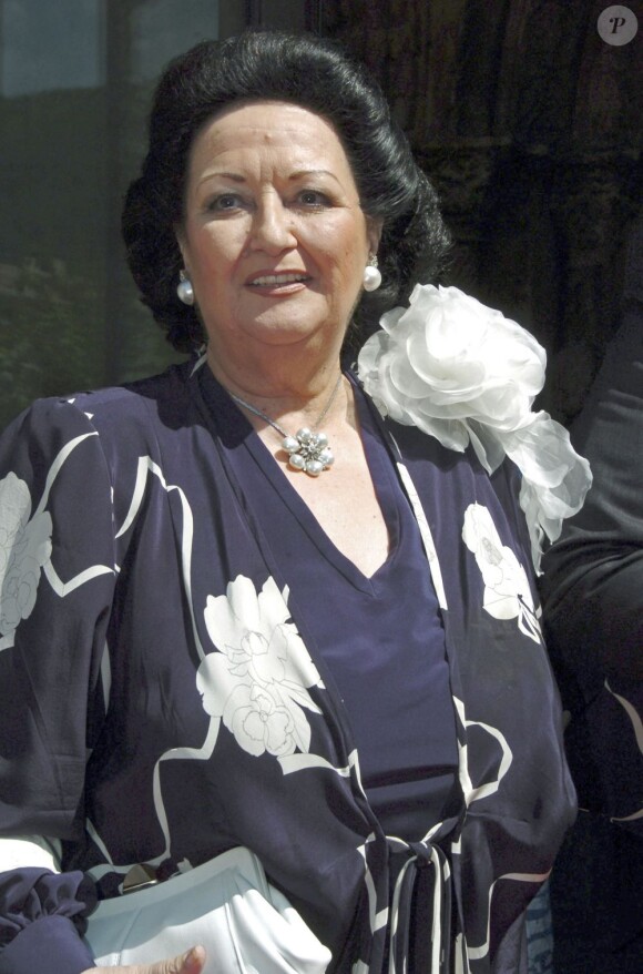 Montserrat Caballé en août 2006 au mariage de sa fille.