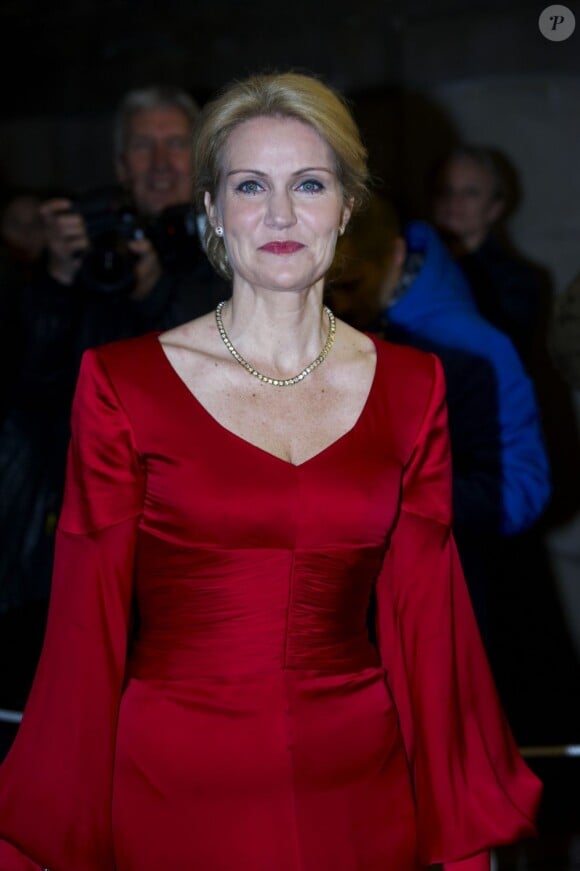 Le Premier ministre du Danemark Helle Thorning-Schmidt à Fredensborg pour le dîner officiel en l'honneur du couple présidentiel slovaque, le 23 octobre 2012.
