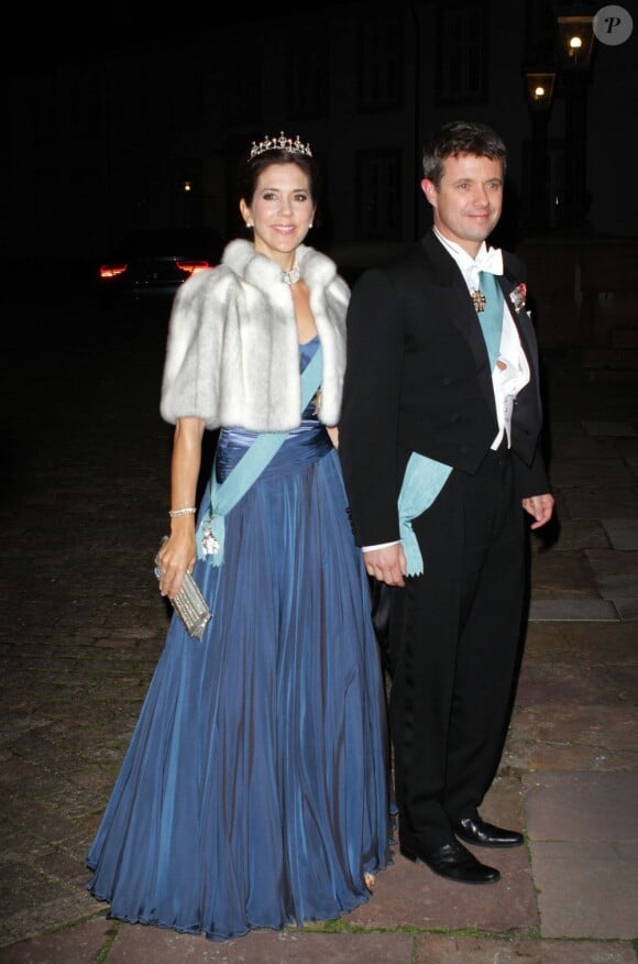 La princesse Mary et le prince Frederi au dîner d'Etat au palais de Fredensborg le 23 octobre 2012 en l'honneur de la visite présidentielle slovaque au Danemark.