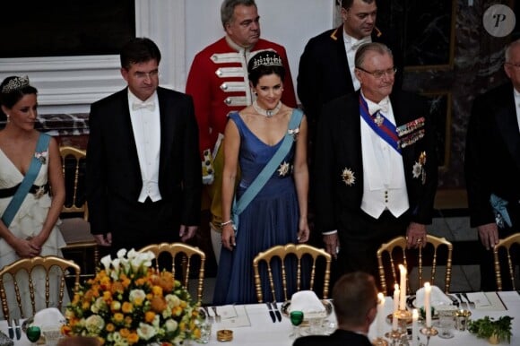 Dîner d'Etat au palais de Fredensborg le 23 octobre 2012 en l'honneur de la visite présidentielle slovaque au Danemark.