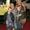 Tony Scott, sa femme Donna et leurs enfants Max et Frank à Hollywood en 2005