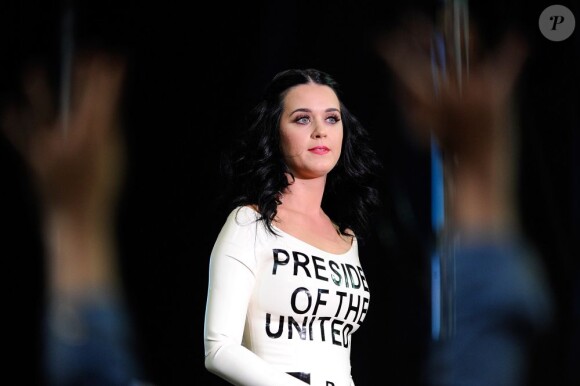 Katy Perry soutient Barack Obama à Las Vegas le 24 octobre 2012.