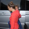 Jennifer Lopez et sa fille Emme partent de Londres le 24 octobre 2012.