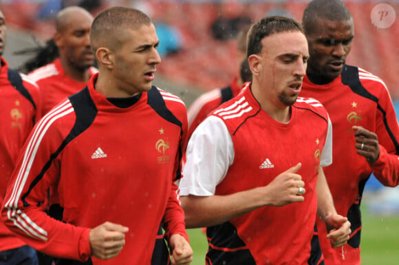 Karim Benzema et Franck Ribéry, à Zurich, en juin 2008.