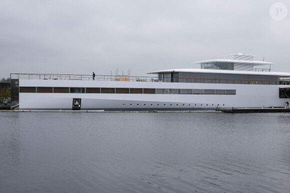 Le magnifique yacht du défunt Steve Jobs photographié à Aalsmeer aux Pays-Bas le 29 octobre 2012.