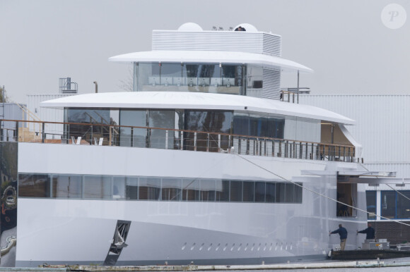 Le yacht du défunt Steve Jobs photographié à Aalsmeer aux Pays-Bas le 29 octobre 2012.