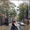 Photo d'Heidi Klm dans les rues de New York après le passage de l'ouragan Sandy à New York. Le 30 octobre 2012.