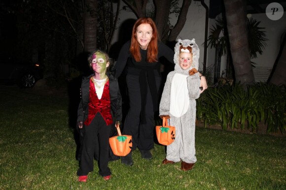 Marcia Cross et ses enfants pour Halloween.