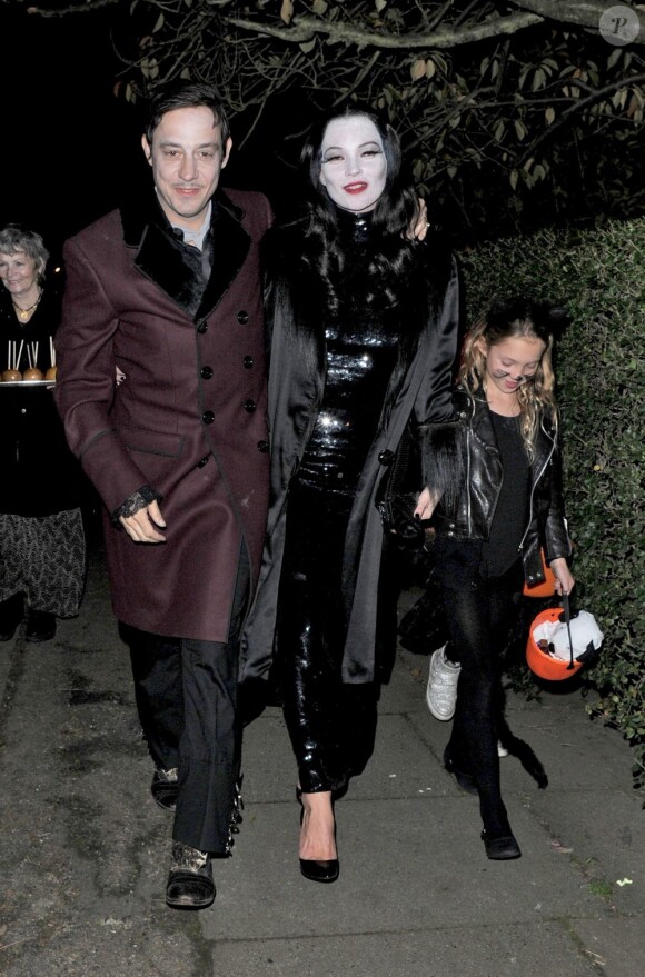 Kate Moss déguisée pour Halloween 2012.