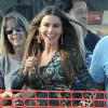 Sofia Vergara sur le tournage de Modern Family à Los Angeles le 2 novembre 2012.