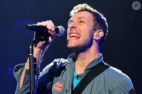 Chris Martin de Coldplay à Cologne, le 15 décembre 2011.