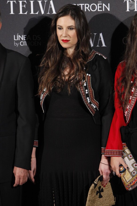 Tatiana Santo Domingo, enceinte de six mois, lors des Telva Fashion Awards le 6 novembre 2012 à Madrid