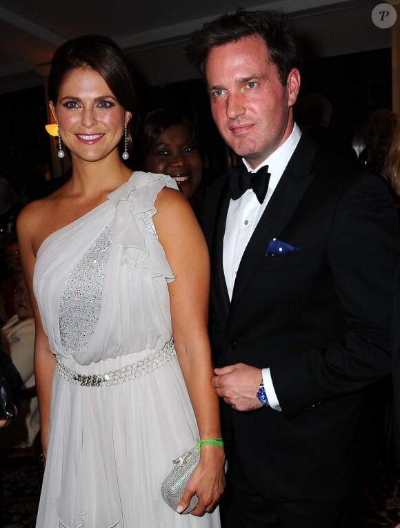 Madeleine de Suède et son fiancé Christopher O'Neill prenaient part le 7 novembre 2012 au Yale Club de New York à la cérémonie de remise du Raoul Wallenberg Civic Courage Award.