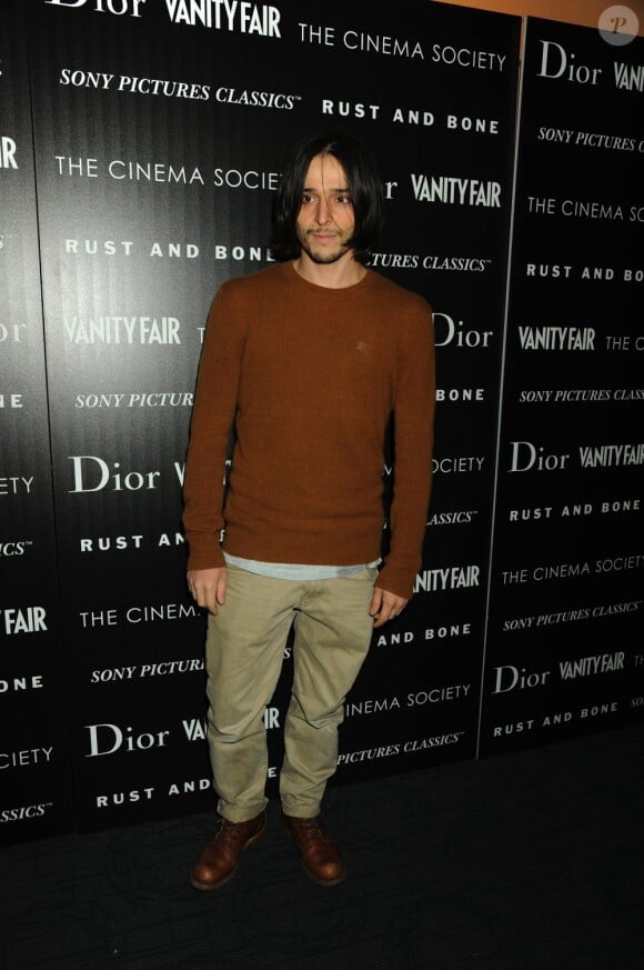 Olivier Theyskens pour l'avant-première du film De rouille et d'os, le 8 novembre 2012.