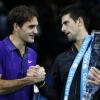 Novak Djokovic remporte le Masters de Londres face à Roger Federer, le 12 novembre 2012.