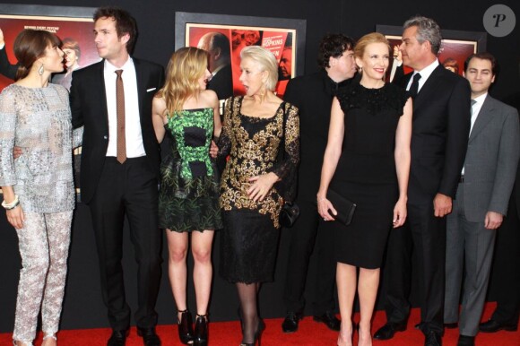 Jessica Biel, James D'Arcy, Scarlett Johansson, Toni Collette, Helen Mirren, Danny Huston sur le tapis rouge du film Hitchcock, à New York, le 18 novembre 2012.