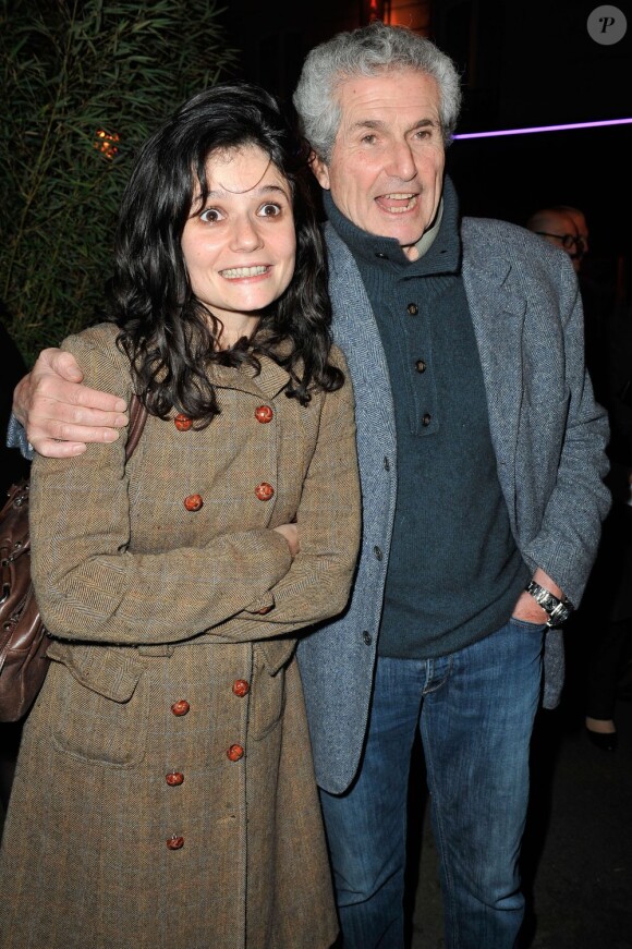 Claude Lelouch et sa fille Salomé au théâtre de la Gaîté Montparnasse pour un concert du pianiste Dimitri Naïditch à Paris le 19 novembre 2012