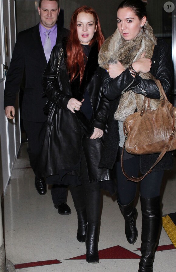 Lindsay Lohan débarque à l'aéroport de Los Angeles le 19 novembre 2012.