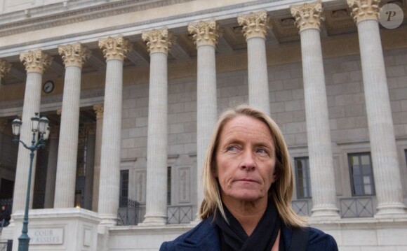 Isabelle Demongeot lors du procès de Régis de Camaret au palais de justice de Lyon le 15 novembre 2012