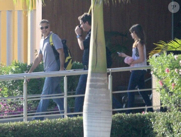 George Clooney et son ami Rande Gerber arrivent à Cabo au Mexique le 21 novembre 2012.
