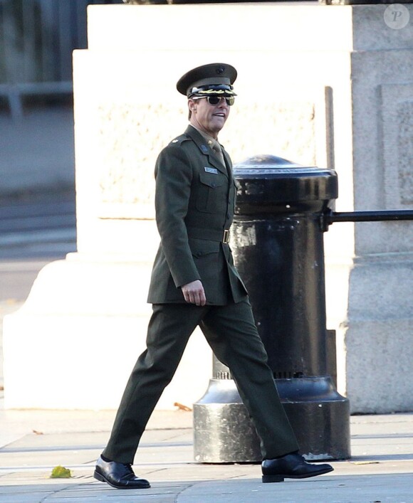 Tom Cruise sur le tournage du film All You Need is Kill à Londres, le 25 novembre 2012.