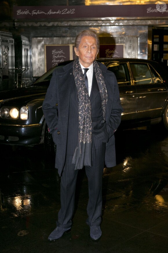 Valentino à la soirée des British Fashion Awards à Londres le 27 novembre 2012.