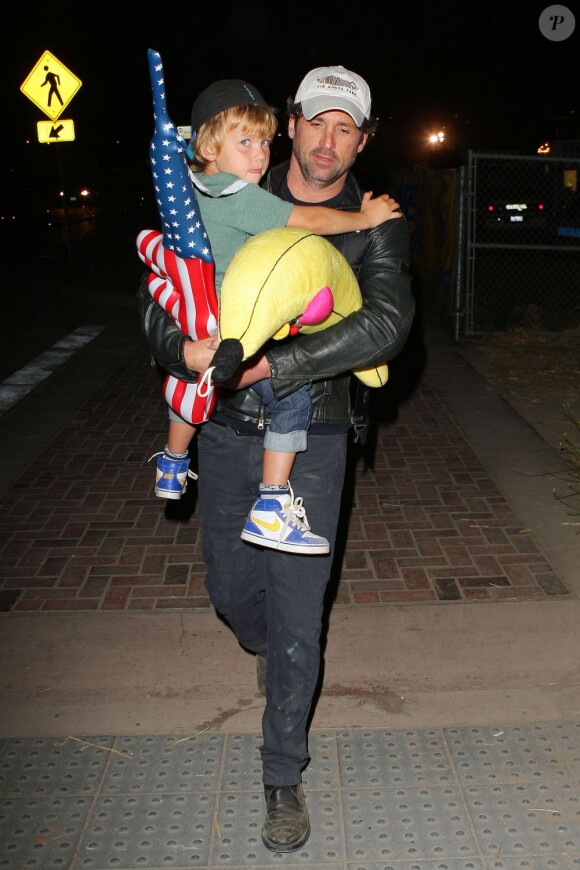 Patrick Dempsey et son fils le 2 septembre 2011.