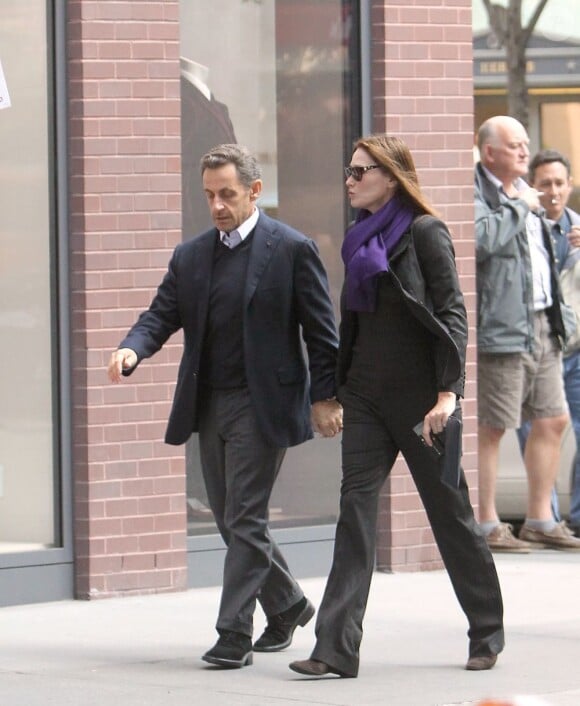 Nicolas Sarkozy et Carla Bruni-Sarkozy à New York, le 14 octobre 2012.
