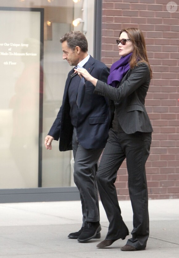 Nicolas Sarkozy et Carla Bruni-Sarkozy à New York, le 14 octobre 2012.