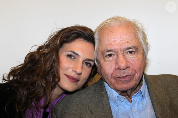 Emmanuelle Galabru et son père Michel pour l'émission de "Vendredi sur un plateau", diffusée le 25 novembre 2012.