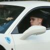 Justin Bieber et son amoureuse Selena Gomez dans la voiture de Justin à Los Angeles, le 3 decembre 2012.