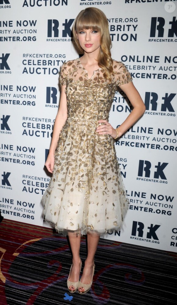 Taylor Swift très en beauté à la soirée des Ripple of Hope Awards, le 3 décembre 2012 à New York.