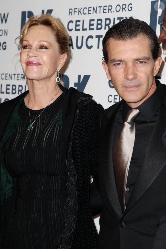 Melanie Griffith et Antonio Banderas à la soirée des Ripple of Hope Awards, le 3 décembre 2012 à New York.