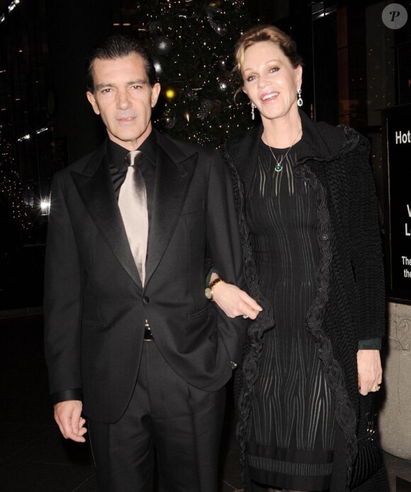Antonio Banderas et Melanie Griffith à la soirée des Ripple of Hope Awards, le 3 décembre 2012 à New York.