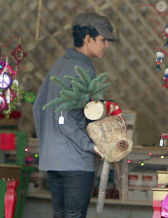 Halle Berry et sa fille Nahla sont allées dans un marché de Noël à Beverly Hills, le 4 décembre 2012. L'actrice semble faire quelques achats.