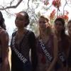 Les 33 prétendantes durant leur séjour à l'île Maurice à la fin du mois de novembre 2012 avant l'élection Miss France 2013 le samedi 8 décembre 2012 sur TF1