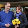 Kate Middleton  et le prince William à la sortie du King Edward VII Hospital le 6 décembre 2012 à Londres