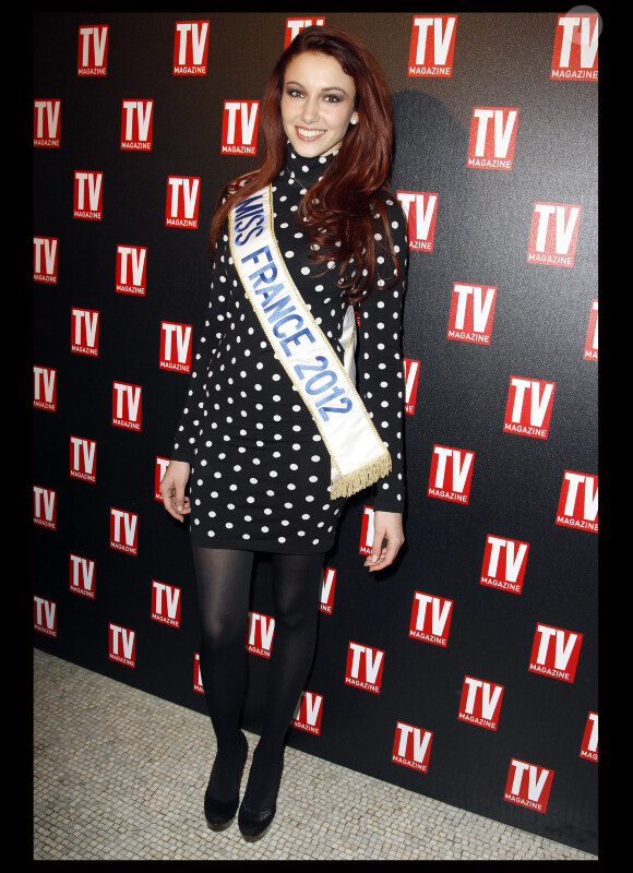 Delphine Wespiser lors de la soirée TV Magazine fête ses 25 ans au Plaza Athénée, le 8 février 2012 à Paris.