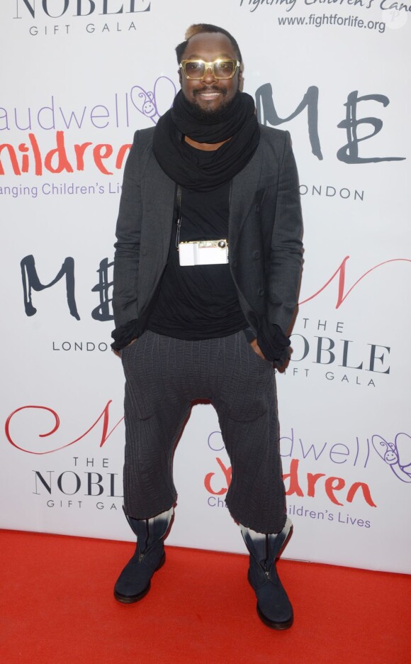 Will.i.am au Noble Gift Gala, Londres, le 8 décembre 2012.