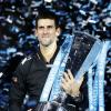 Novak Djokovic lors de son triomphe au Masters de Londres le 12 novembre 2012