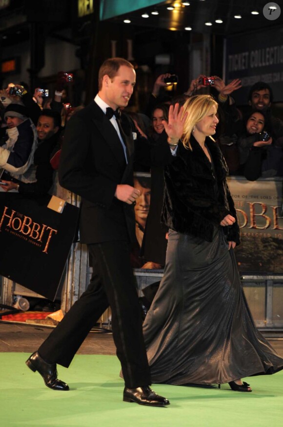 Le prince William lors de l'avant-première royale de The Hobbit le 12 décembre 2012 à l'Odeon Leicester Square.