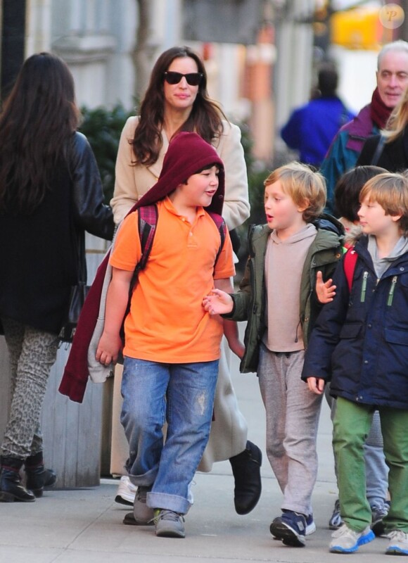 Liv Tyler et son fils Milo dans les rues de New York, le 14 décembre 2012.