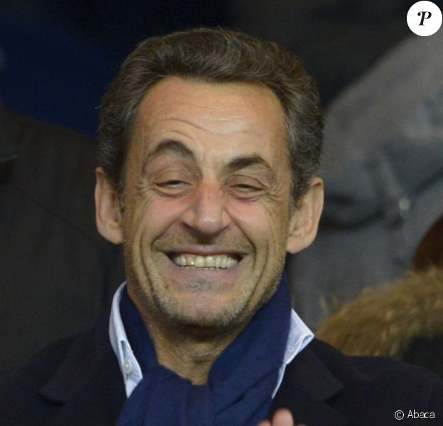 Nicolas Sarkozy lors du match entre le PSG et Lyon le 16 décembre 2012 au Parc des Princes (victoire 1-0 du PSG) à Paris