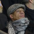 JoeyStarr lors du match entre le PSG et Lyon le 16 décembre 2012 au Parc des Princes (victoire 1-0 du PSG) à Paris