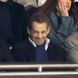 Nicolas Sarkozy lors du match entre le PSG et Lyon le 16 décembre 2012 au Parc des Princes (victoire 1-0 du PSG) à Paris