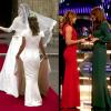 Jessica Ennis, somptueuse en robe Victoria Beckham lors de la soirée BBC Sports Personality of the Year, le 16 décembre 2012 à Londres, a ravi le titre de 'derrière de l'année' à Pippa Middleton.