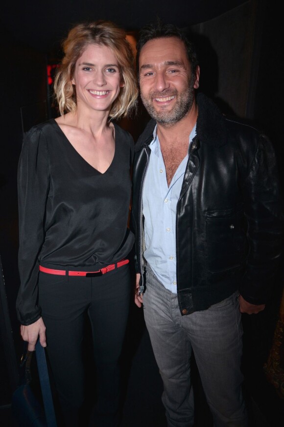 Alice Taglioni et Gilles Lellouche lors de la soirée A Club - Toiles enchantées chez Castel le jeudi 13 décembre 2012