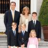La carte de voeux 2011-2012 de Cristina d'Espagne et Iñaki Urdangarin, à Washington avec leurs quatre enfants.