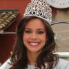 Marine Lorphelin, Miss France 2013, rayonnante, lors de son retour dans sa ville natale, Charnay-les-Macon en Bourgogne, le 19 décembre 2012