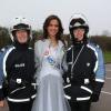 Marine Lorphelin, Miss France 2013, de retour dans sa ville natale, Charnay-les-Macon en Bourgogne, le 19 décembre 2012